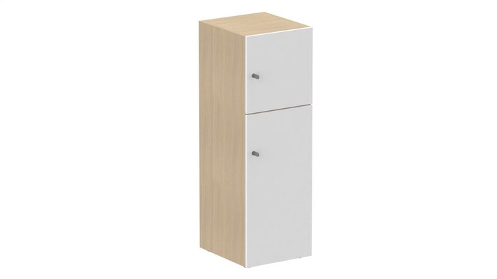 CASIERS - 2 cases - Meuble à cases H.137xL.45xP.50cm - 2 cases : 1 x H86cm (en bas) + 1 x H43cm. portes pleine. serrure à clé