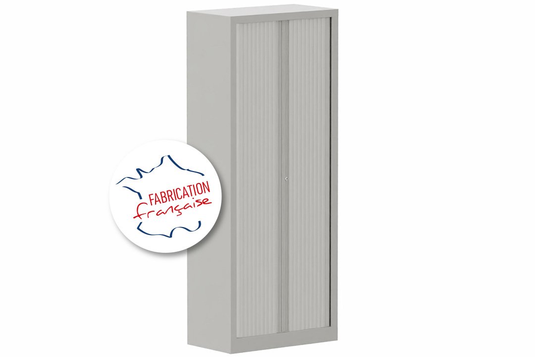 Armoire à rideaux H198xL80cm 4 tablettes