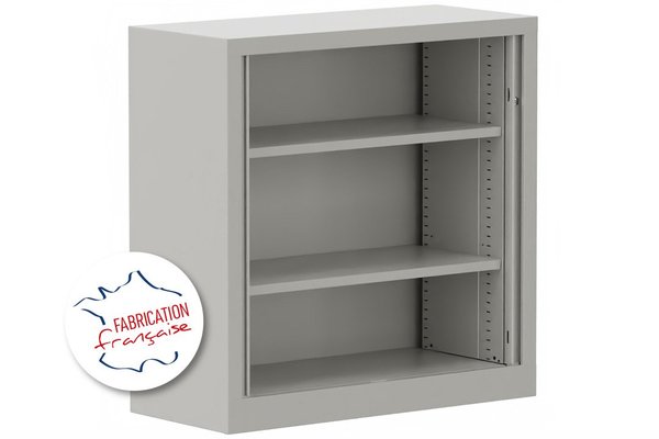 [Pas de famille] - [Pas de sous famille] - Armoire à rideaux H100xL100cm 2 tablettes