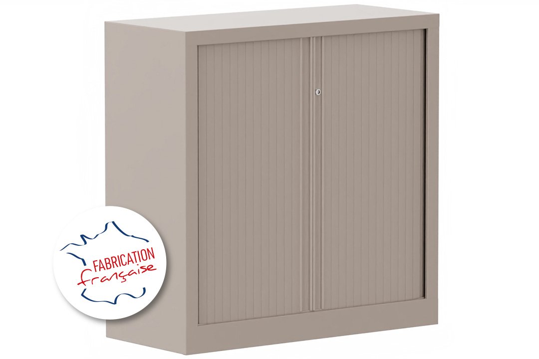 Armoire à rideaux H100xL100cm 2 tablettes