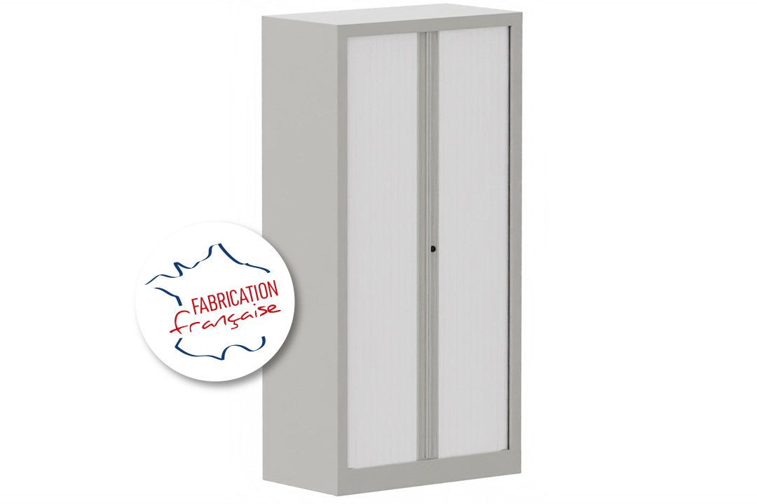 Armoire à rideaux H136xL120cm 3 tablettes