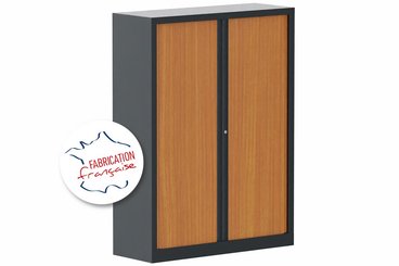 [Pas de famille] - [Pas de sous famille] - Armoire à rideaux H160xL120cm 3 tablettes