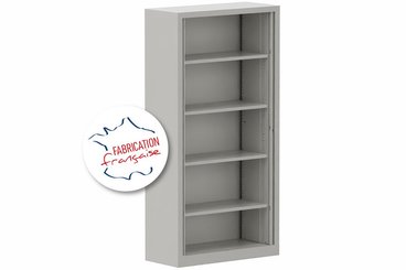 [Pas de famille] - [Pas de sous famille] - Armoire à rideaux H198xL100cm 4 tablettes