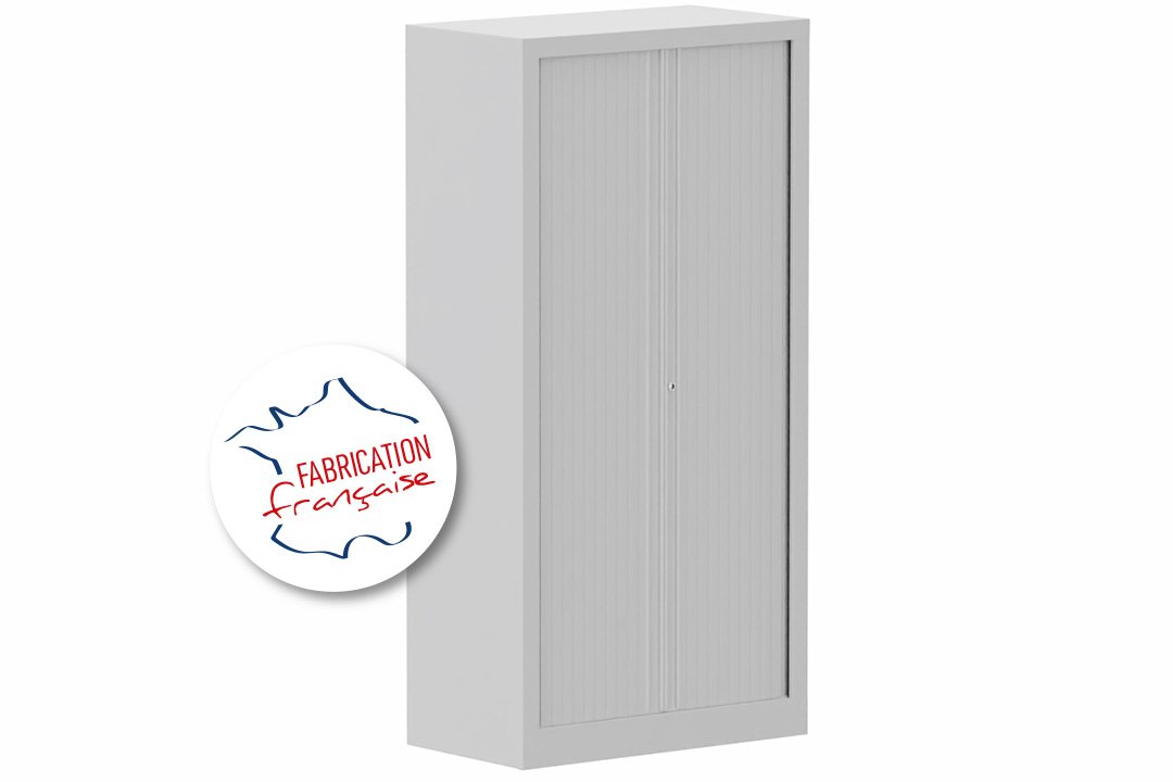 Armoire à rideaux H136xL120cm 3 tablettes