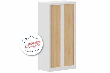 [Pas de famille] - [Pas de sous famille] - Armoire à rideaux H136xL120cm 3 tablettes