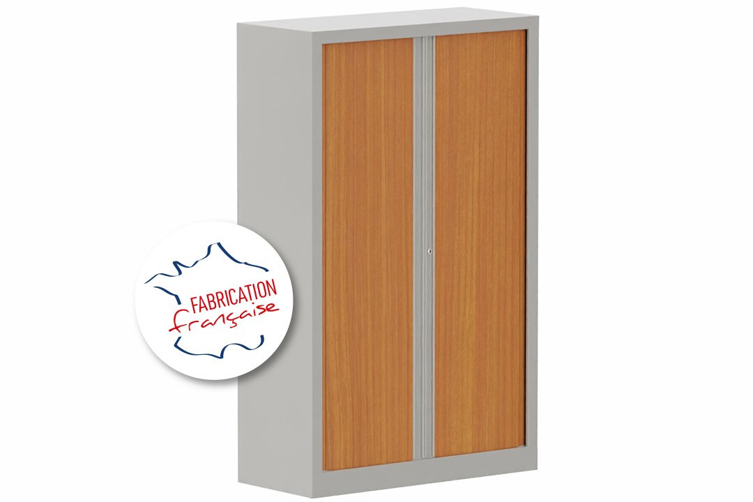 Armoire à rideaux H160xL100cm 3 tablettes