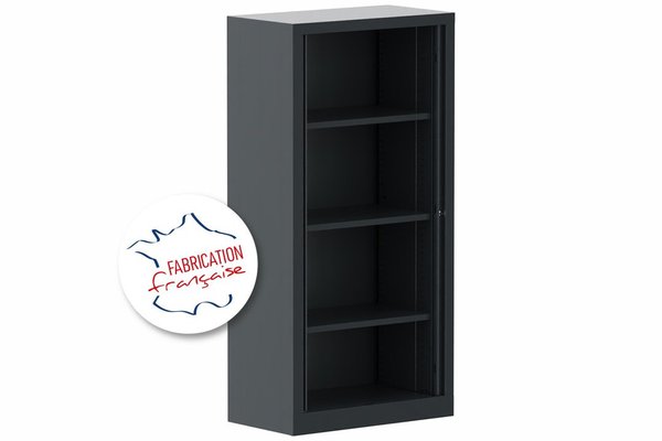 [Pas de famille] - [Pas de sous famille] - Armoire à rideaux H136xL120cm 3 tablettes
