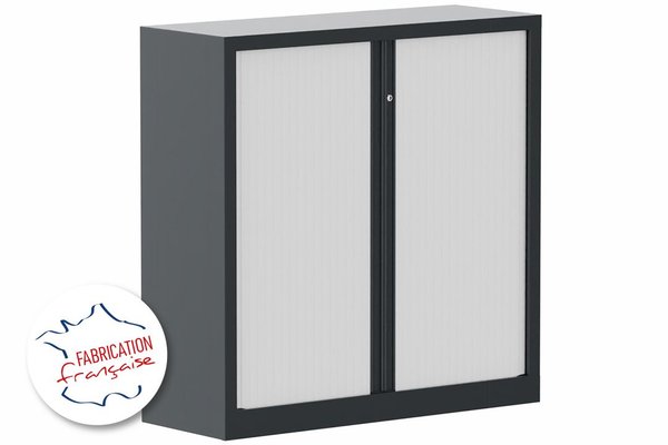 [Pas de famille] - [Pas de sous famille] - Armoire à rideaux H120xL120cm 2 tablettes