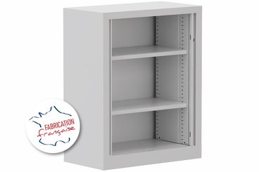 [Pas de famille] - [Pas de sous famille] - Armoire à rideaux H100xL80cm 2 tablettes