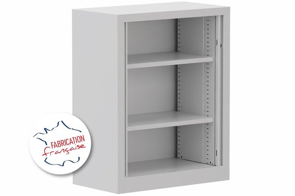 [Pas de famille] - [Pas de sous famille] - Armoire à rideaux H100xL80cm 2 tablettes