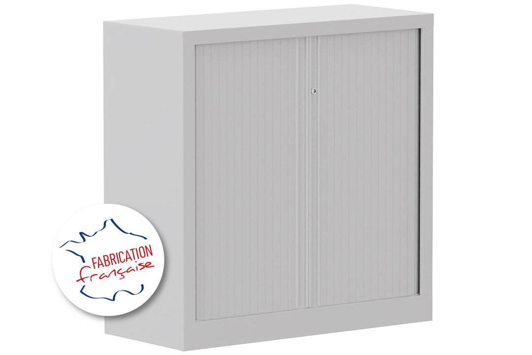 Armoire à rideaux H100xL100cm 2 tablettes