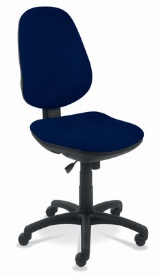 OPERATIVE - Dossier tissu - PRIMA siège opérative synchrone, tissu bleu, structure nylon noir - sur délai