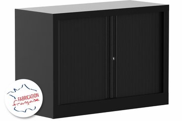 ARMOIRES A RIDEAUX - Largeur 100 cm - Armoire à rideaux H 70XL100XP43 1 Tablette , coffre noir/rideaux noir