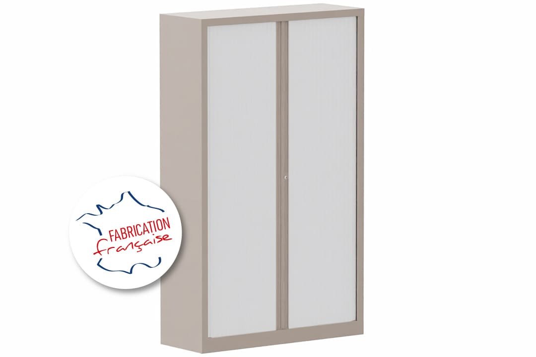 Armoire à rideaux H198xL120cm 4 tablettes