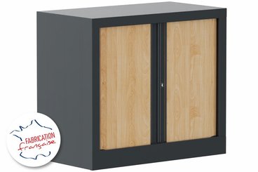 [Pas de famille] - [Pas de sous famille] - Armoire à rideaux H69,5xL80cm 1 tablette