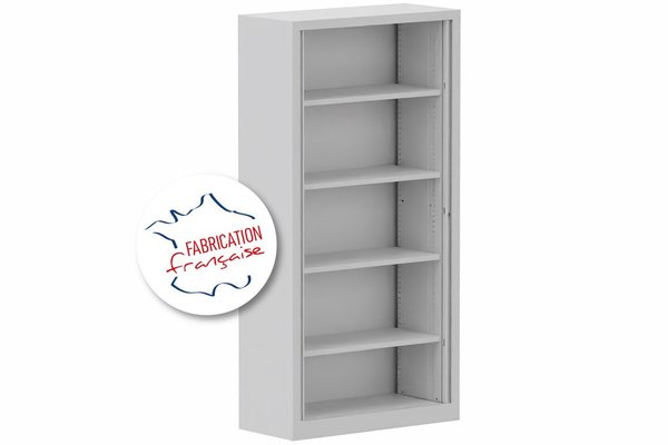[Pas de famille] - [Pas de sous famille] - Armoire à rideaux H198xL100cm 4 tablettes