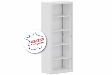 [Pas de famille] - [Pas de sous famille] - Armoire à rideaux H198xL80cm 4 tablettes