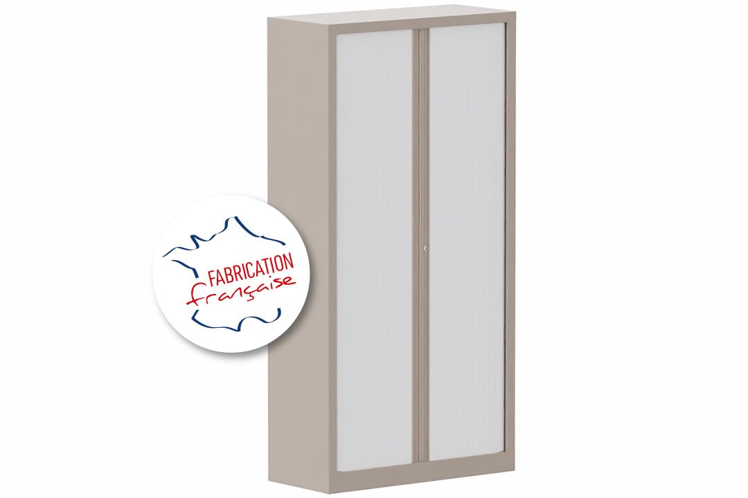Armoire à rideaux H198xL100cm 4 tablettes
