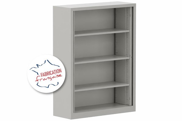 [Pas de famille] - [Pas de sous famille] - Armoire à rideaux H160xL120cm 3 tablettes