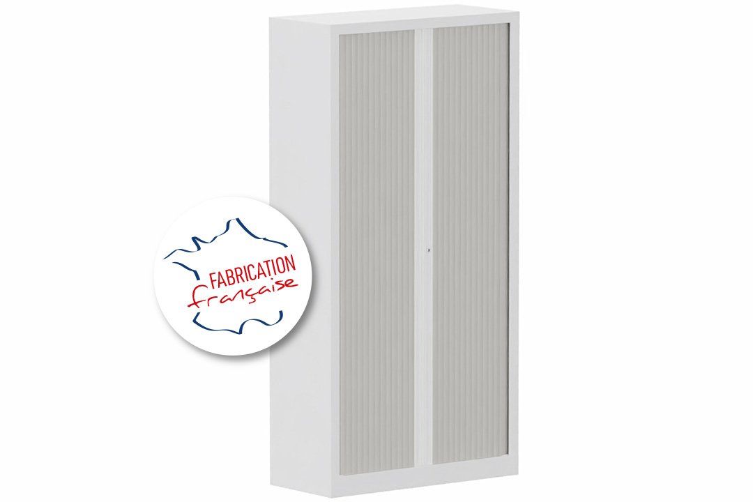 Armoire à rideaux H198xL100cm 4 tablettes
