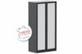 Armoire à rideaux H136xL120cm 3 tablettes