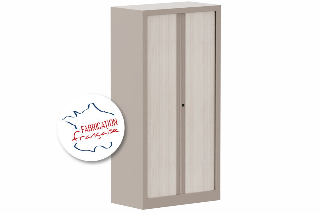 Armoire à rideaux H136xL120cm 3 tablettes