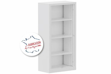 [Pas de famille] - [Pas de sous famille] - Armoire à rideaux H136xL120cm 3 tablettes