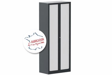 [Pas de famille] - [Pas de sous famille] - Armoire à rideaux H198xL80cm 4 tablettes