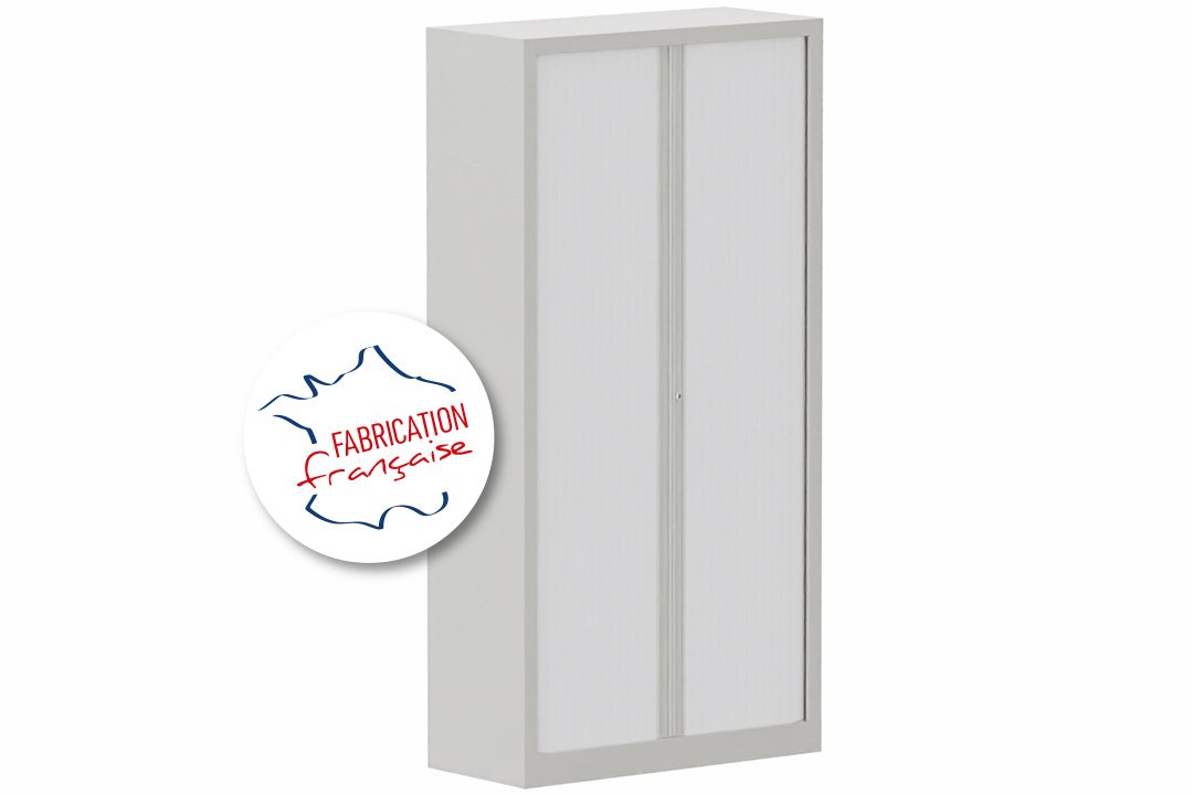 Armoire à rideaux H198xL100cm 4 tablettes