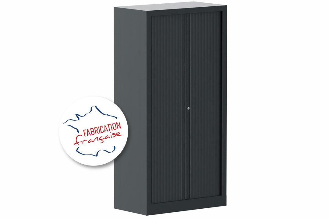 Armoire à rideaux H136xL120cm 3 tablettes