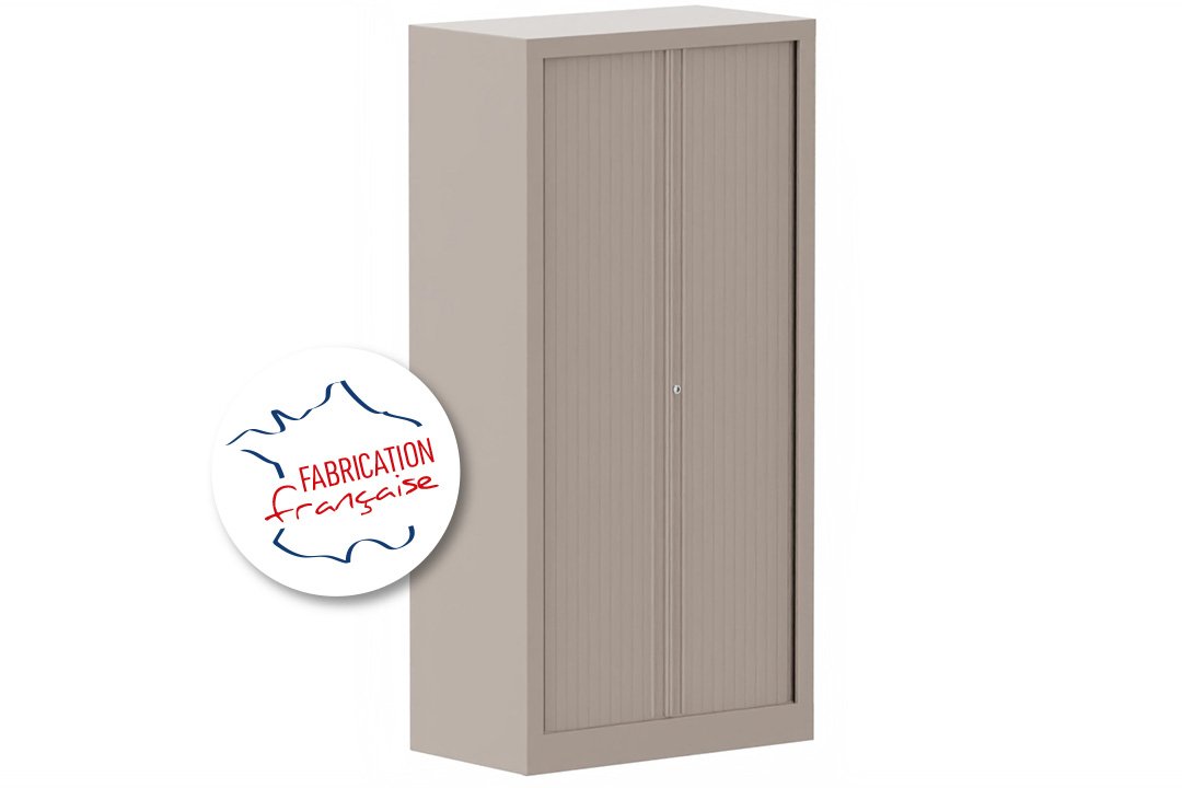 Armoire à rideaux H136xL120cm 3 tablettes