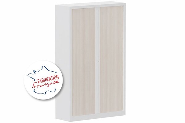 [Pas de famille] - [Pas de sous famille] - Armoire à rideaux H198xL120cm 4 tablettes