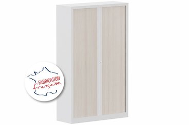 [Pas de famille] - [Pas de sous famille] - Armoire à rideaux H198xL120cm 4 tablettes