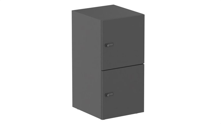 CASIERS - 2 cases - Meuble à cases H.92xL.45xP.50cm - 2 cases H43cm. portes pleine. serrure à code