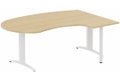 K2- Plan compact 90° asymétrique Manager 190x141x104x60cm sur pied de soutien - retour à droite