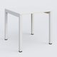 K3 Plateau droit 80x80 pieds fixe. Plateau Blanc et pietement Blanc.