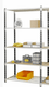 BETA élément départ 5 tablettes H200xL.79xP.36,6cm, échelles coloris anthracite et tablettes gris clair