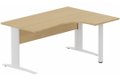 K1 Voile de fond Bois -Plan compact 90° asymétrique 160x120x80/60cm sur pied de soutien - retour à droite