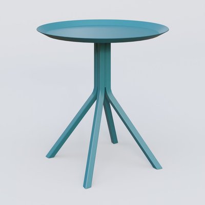 TABLES BASSES - Pieds Métal - Table Basse Fashion Styl HT 47 piètement 4 branches et plateau métal D 47