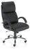 MERCURE Fauteuil Manager basculant centré, CROUTE DE CUIR coloris noir SPA