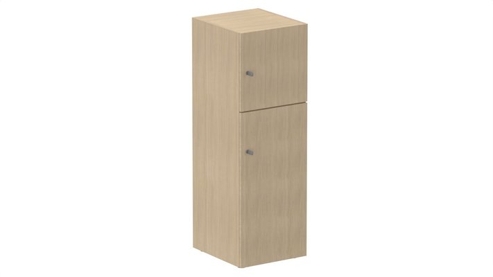 CASIERS - 2 cases - Meuble à cases H.137xL.45xP.50cm - 2 cases : 1 x H86cm (en bas) + 1 x H43cm. portes pleine. serrure à clé