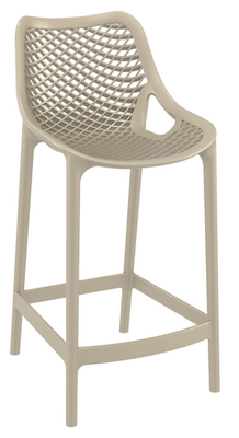 POLYPROPYLENE - CHAISES  - BAHIA - Chaise haute empilable .H65cm  en Polypropylène renforcé de fibre de verre - Finition taupe