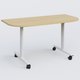 Module d'extrémité pour table abattante gamme Design 145*70 cm. Plateau Chêne clair et pietement Blanc.