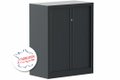 Armoire à rideaux H100xL80cm 2 tablettes