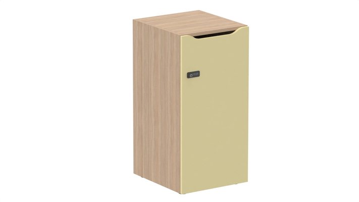 CASIERS - 1 case - Meuble à cases H.92xL.45xP.50cm - 1 case H86cm. porte avec découpe en partie haute. serrure à code