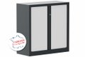 Armoire à rideaux H100xL100cm 2 tablettes