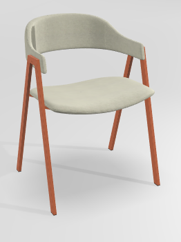 CHAISES ET TABOURETS - Pour tables standards, ht 75 cm, piétement 4 pieds - POPEYE Chaise L.53xP.43xH.77.5cm-hauteur assise 46cm