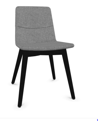 FAUTEUILS/POUFS - 4 pieds bois - MELODY chaise 4 pieds bois frêne teinté noir