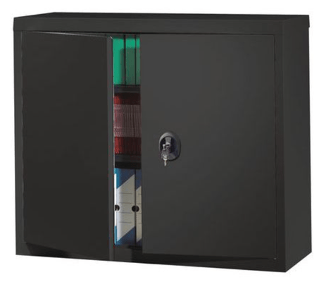 ARMOIRES PORTES BATTANTES - Métalliques - Armoire métallique (monobloc) portes battantes L.92xH.100cm anthracite