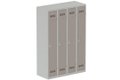 Vestiaire industrie propre 4 portes (fermeture cadenas) H180xL120xP50cm coffre gris clair/ porte(s) basalte